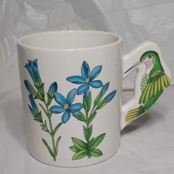 Set of 4 PMC Hummingbird Floral Coffee Mugs - Picture 2 of 11